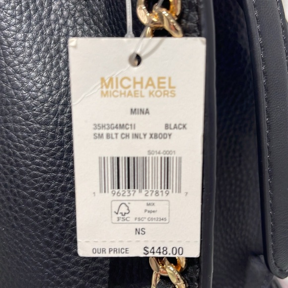 Michael Kors Women's Mina Small Belted Chain Crossbody Bag - Black - Shoulde
NWT - Picture 13 of 16